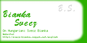 bianka svecz business card